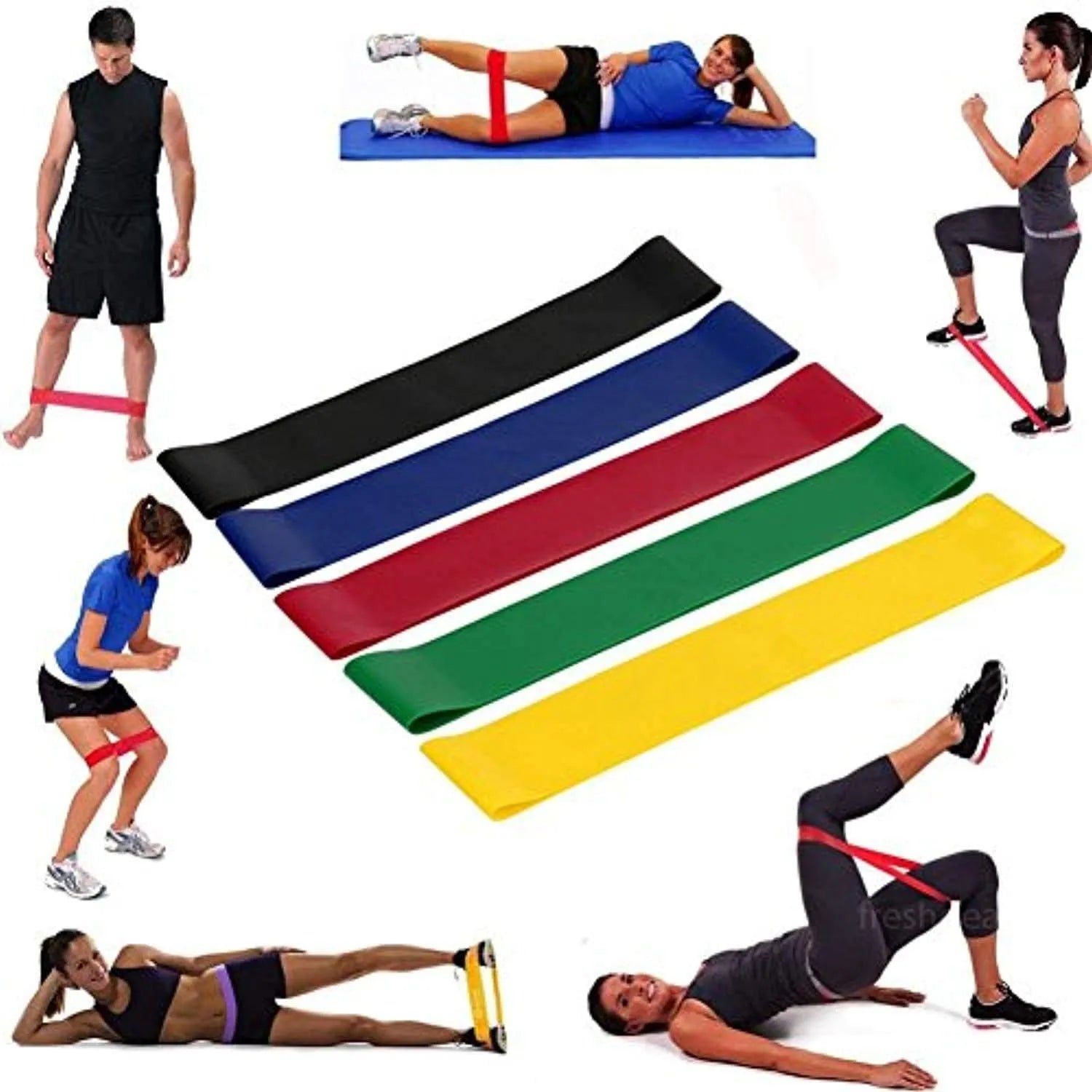 5 Pieces Exercise Resistance Belt_0